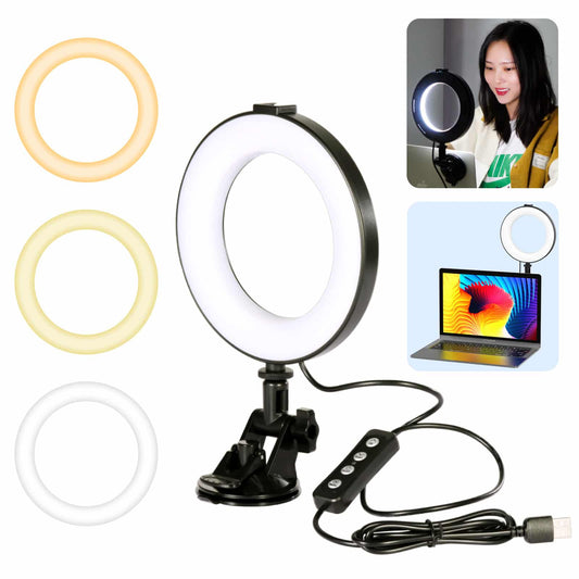 VIJIM CL05 Ring light for video calls - with suction cup for laptop / computer / monitor