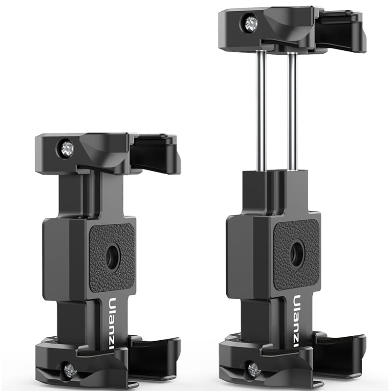 Ulanzi ST-15 phone holder with Cold Shoe mount & Arca Swiss quick release plate for tripod